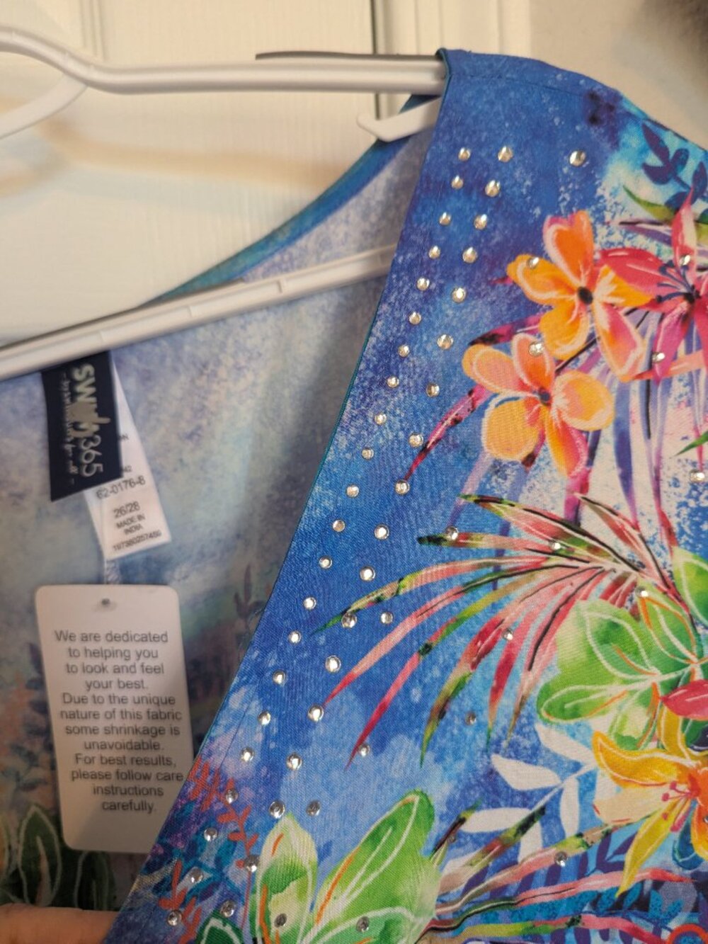 NWT | Island Tropics | OSFM  Mrs. Roper Romp Ready | Tropical Rainbow Hue Kaftan - Picture 10 of 15